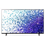 LG 65-tolline NanoCell 4K teler koos protsessor α7 ja helisüsteem Dolby Atmos, eestvaade koos täitepildiga, 65NANO793PB, thumbnail 2