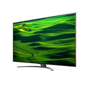 LG 55-tolline QNED 4K teler, Külgvaade 30 kraadi alt koos täitepildiga, 55QNED813QA, thumbnail 3