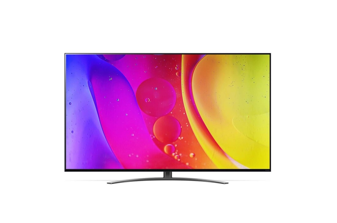 LG 75-tolline NanoCell 4K teler koos protsessor α7 ja helisüsteem Dolby Atmos, eestvaade koos täitepildiga, 75NANO813QA, thumbnail 6