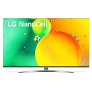 LG 55-tolline NanoCell 4K teler koos protsessor α7 ja helisüsteem Dolby Atmos, LG NanoCell teleri eestvaade, 55NANO783QA, thumbnail 1