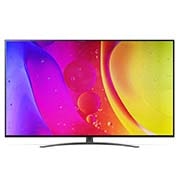 LG 55-tolline NanoCell 4K teler koos protsessor α7 ja helisüsteem Dolby Atmos, eestvaade koos täitepildiga, 55NANO813QA, thumbnail 2