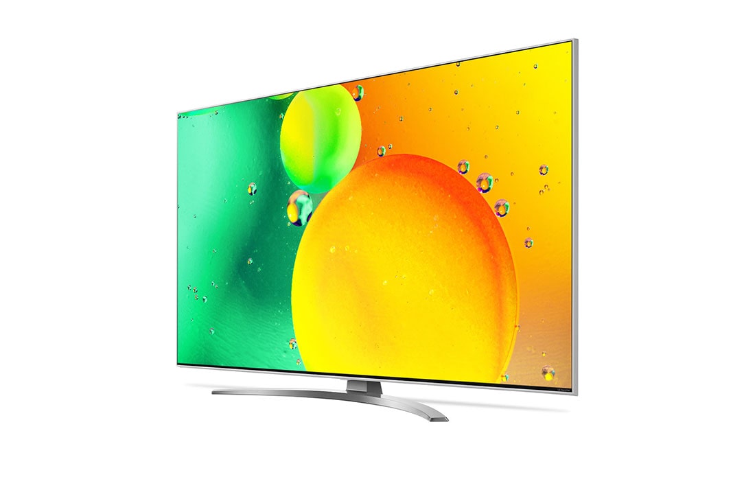 LG  43-tolline NanoCell 4K teler koos protsessor α7 ja helisüsteem Dolby Atmos, Külgvaade 30 kraadi alt koos täitepildiga, 43NANO783QA, thumbnail 3