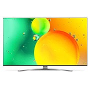 LG  43-tolline NanoCell 4K teler koos protsessor α7 ja helisüsteem Dolby Atmos, eestvaade koos täitepildiga, 43NANO783QA, thumbnail 2