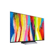 LG OLED evo C2 55-tolline 4K nutiteler, külgvaade 15 kraadi all, OLED55C21LA, thumbnail 5