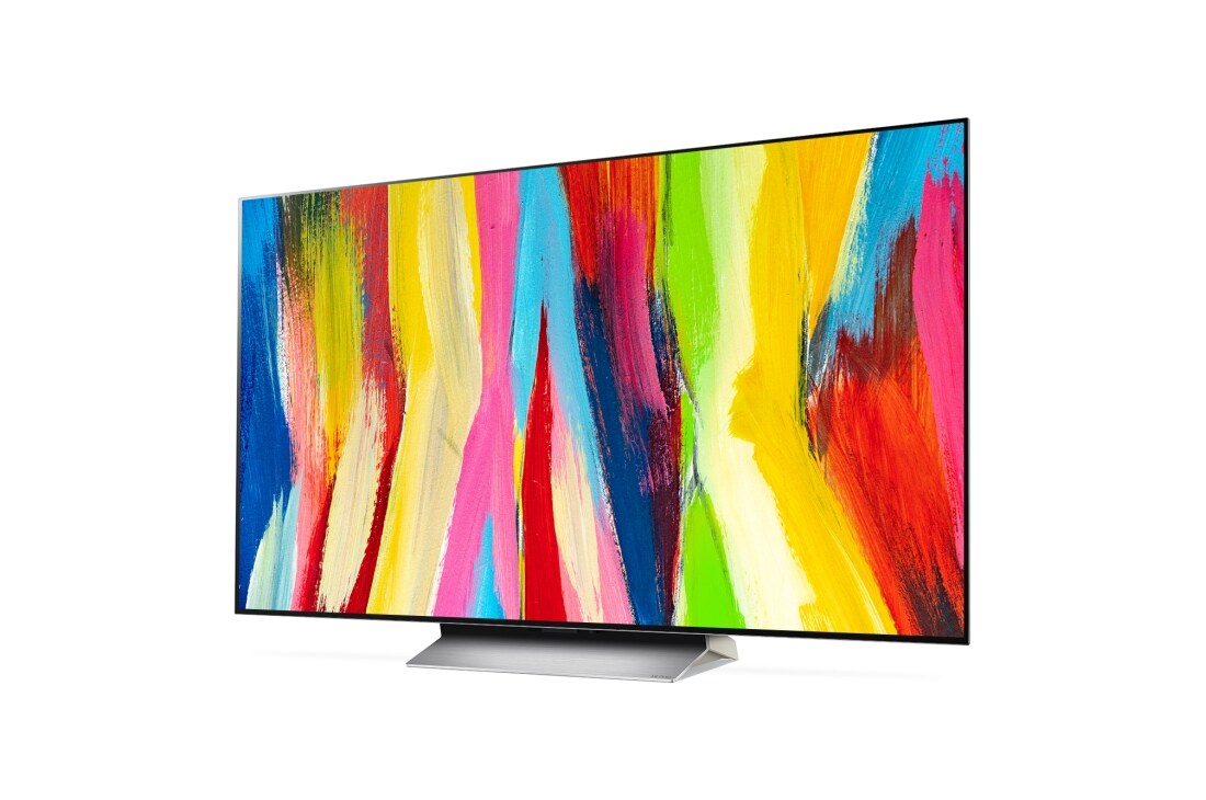 LG OLED evo C2 55-tolline 4K nutiteler, külgvaade –15 kraadi all, OLED55C22LB, thumbnail 2