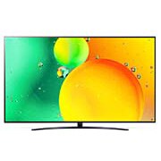 LG 86-tolline NanoCell 4K teler koos protsessor α7 , eestvaade koos täitepildiga, 86NANO763QA, thumbnail 2