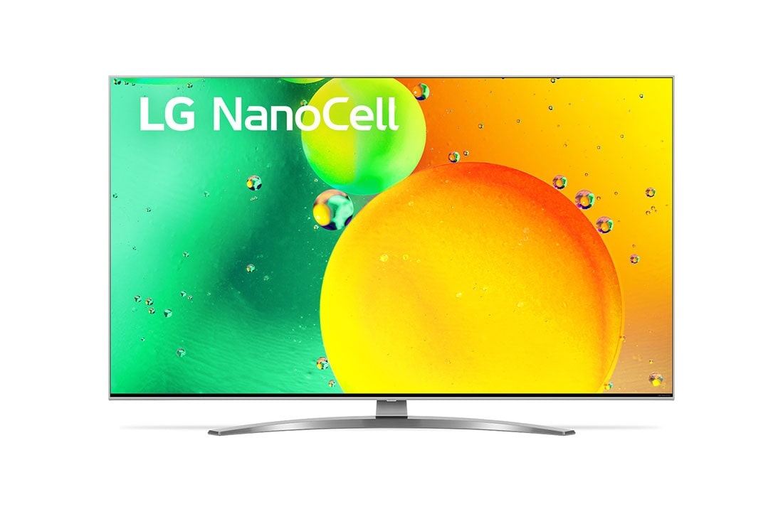 LG 50 collu NanoCell 4K televizors ar α5 procesoru un Dolby Atmos, LG NanoCell teleri eestvaade, 50NANO783QA
