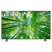 LG 75-tolline UHD 4K teler 75UQ8000, LG UHD-teleri esivaade täitekujutise ja toote logoga, 75UQ80003LB, thumbnail 1
