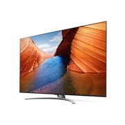 LG 86-tolline QNED  MiniLED teler QNED99, Külgvaade 30 kraadi alt koos täitepildiga, 86QNED993QB, thumbnail 3
