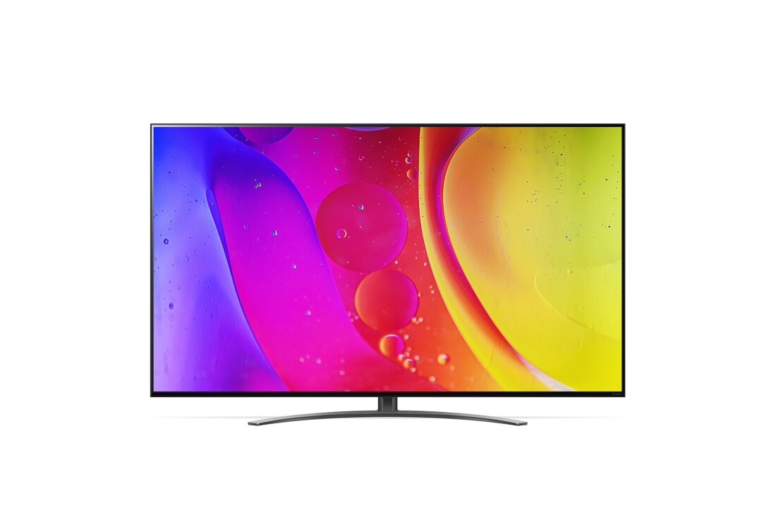 LG 50-tolline NanoCell 4K teler koos protsessor α7 ja helisüsteem Dolby Atmos, eestvaade koos täitepildiga, 50NANO813QA, thumbnail 6