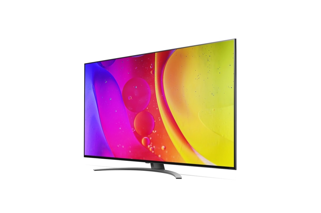 LG 50-tolline NanoCell 4K teler koos protsessor α7 ja helisüsteem Dolby Atmos, Külgvaade 30 kraadi alt koos täitepildiga, 50NANO813QA, thumbnail 3