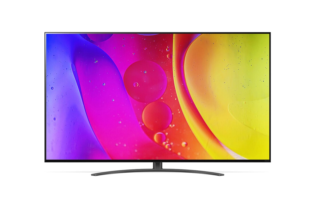 LG 50-tolline NanoCell 4K teler koos protsessor α5 ja helisüsteem Dolby Atmos, eestvaade koos täitepildiga, 50NANO823QB, thumbnail 2