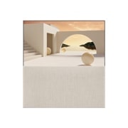 LG  LG OLED | Objet collection ''Easel'', Easel eest täisvaatega, ekraanil on beeži värvi arhitektuuri kujutis., 65ART90E6QA, thumbnail 5