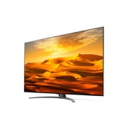 LG 86-tolline QNED  teler 86QNED91, Külgvaade 30 kraadi alt koos täitepildiga, 86QNED913QE, thumbnail 3