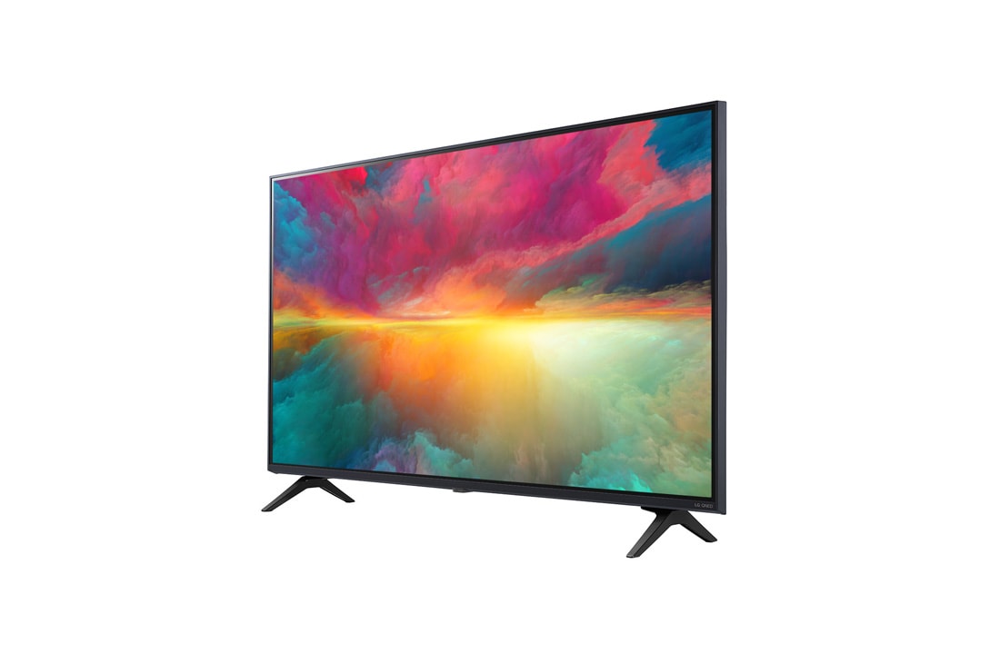 LG 43 tolline LG QNED QNED75 4K Smart TV 43QNED75, külgvaade 30 kraadi all, 43QNED753RA, thumbnail 3