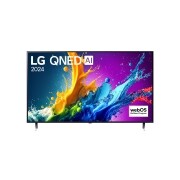 LG 55-tolline LG QNED AI 4K nuti TV QNED80 WebOS24 2024, LG QNED TV, QNED80 eestvaade, ekraanil tekst LG QNED, 2024 ja webOS Re:New Program logo, 55QNED80T3A, thumbnail 1