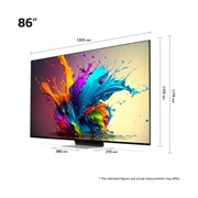 LG 86-tolline LG QNED MiniLED AI 4K nuti TV QNED91 WebOS24 2024, LG QNED TV, QNED90 eestvaade, 86QNED91T3A, thumbnail 2