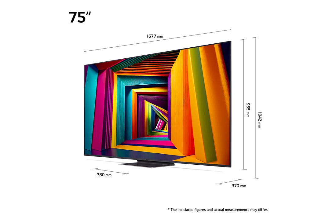 LG 75-tolline LG UHD AI 4K nuti TV UT91 WebOS24 2024, LG UHD TV, UT91 eestvaade, 75UT91003LA, thumbnail 6