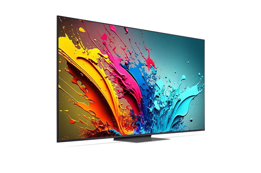 LG 65-tolline LG QNED AI 4K nuti TV QNED86 WebOS24 2024, LG QNED TV, QNED85 left view, 65QNED86T3A, thumbnail 2
