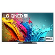 LG 55-tolline LG QNED AI 4K nuti TV QNED86 WebOS24 2024, LG QNED TV, QNED85 eestvaade, ekraanil tekst LG QNED, 2024 ja webOS Re:New Program logo, 55QNED86T3A, thumbnail 1