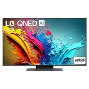 LG 50-tolline LG QNED AI 4K nuti TV QNED86 WebOS24 2024, LG QNED TV, QNED85 eestvaade, ekraanil tekst LG QNED, 2024 ja webOS Re:New Program logo, 50QNED86T3A, thumbnail 1