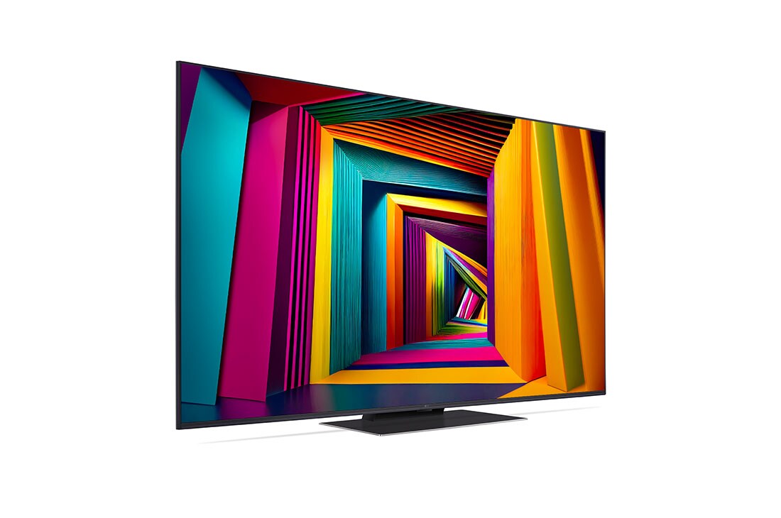 LG 55-tolline LG UHD AI 4K nuti TV UT91 WebOS24 2024, LG UHD TV, UT91, veidi nurga all vasakule suunatud külgvaade, 55UT91003LA, thumbnail 2