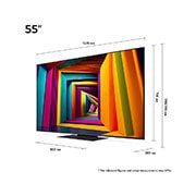 LG 55-tolline LG UHD AI 4K nuti TV UT91 WebOS24 2024, LG UHD TV, UT91 eestvaade, 55UT91003LA, thumbnail 6