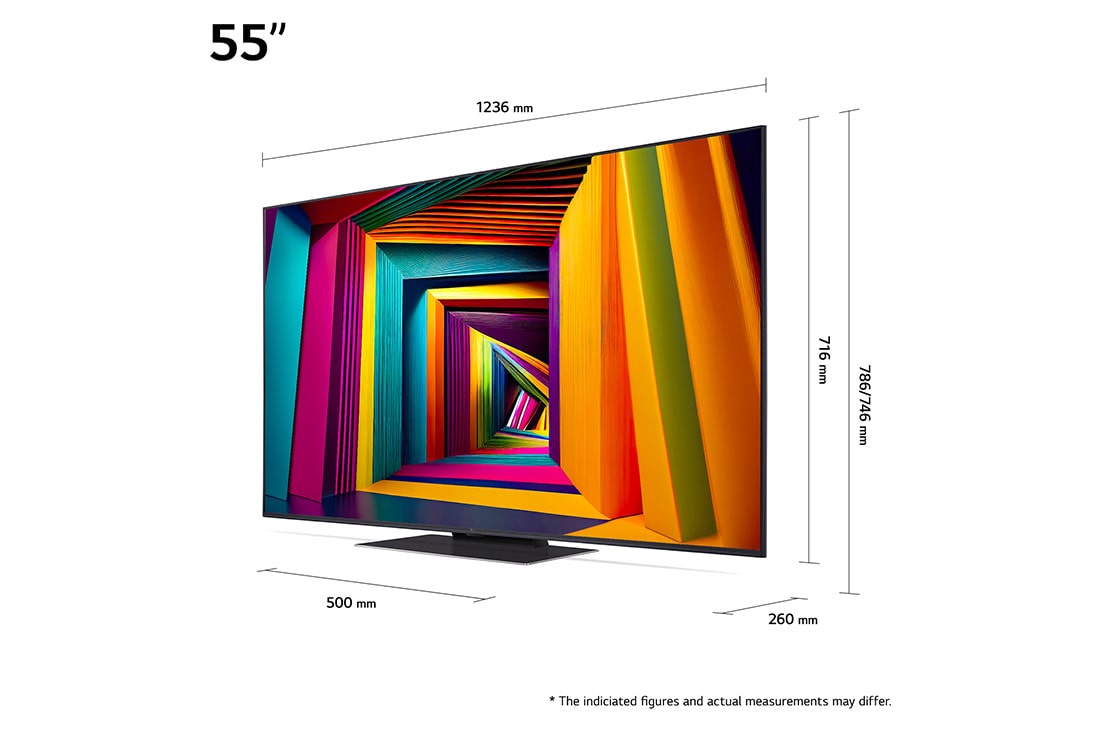 LG 50-tolline LG UHD AI 4K nuti TV UT91 WebOS24 2024, LG UHD TV, UT91 eestvaade, 50UT91003LA, thumbnail 6