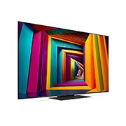 LG 50-tolline LG UHD AI 4K nuti TV UT91 WebOS24 2024, LG UHD TV, UT91, veidi nurga all vasakule suunatud külgvaade, 50UT91003LA, thumbnail 2