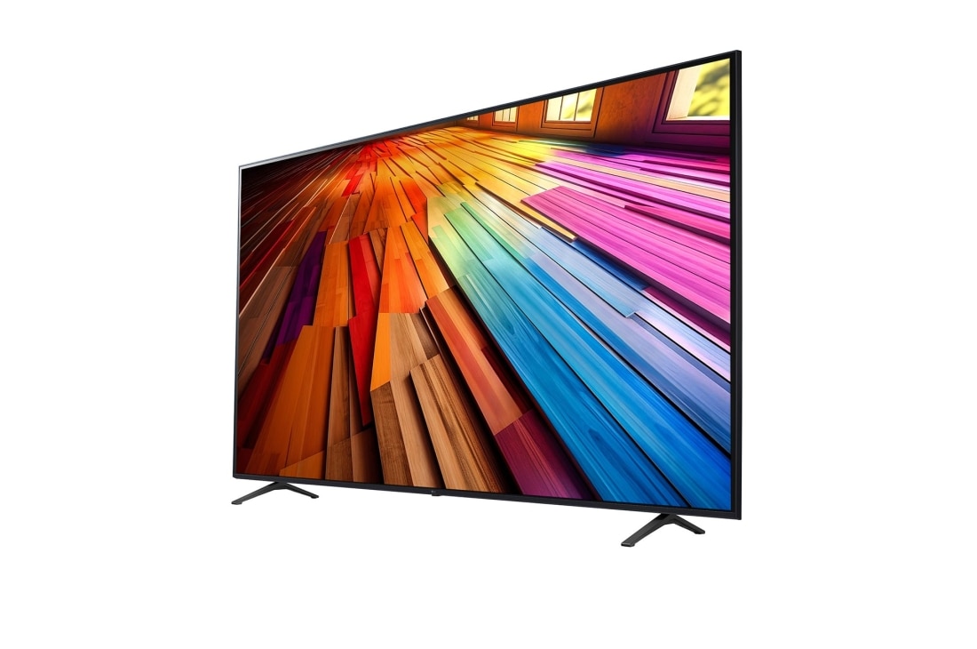 LG 86-tolline LG UHD AI 4K nuti TV UT81 WebOS24 2024, LG UHD TV, UT81, veidi nurga all vasakule suunatud külgvaade, 86UT81003LA, thumbnail 3