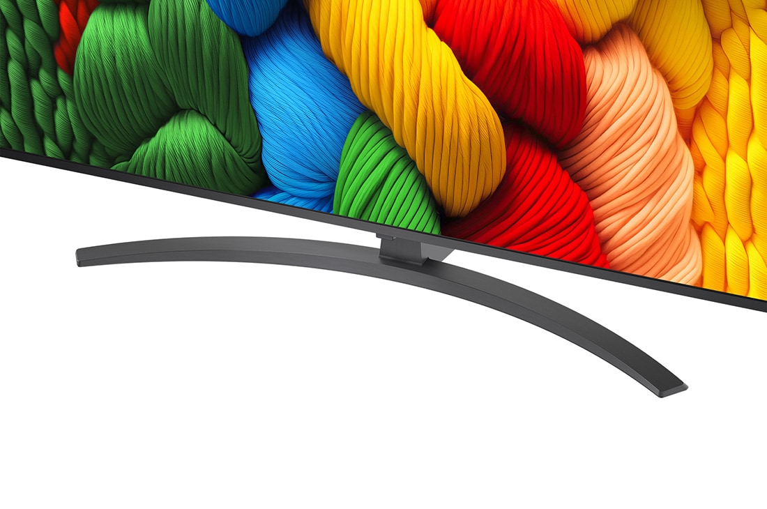 LG 55 tolline LG NanoCell AI 4K nuti TV NANO81 2025, LG TV teleriekraanil mängib ulmesisu. Ekraanil on AI Chatboti liides. Kasutaja saatis chatbotile sõnumi, et ekraanipilt on liiga tume. Chatbot pakkus päringule lahendusi. Kogu kujutis on ka kaheks poo, 55NANO81A3A, thumbnail 4