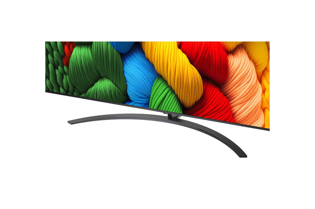 LG 86 tolline LG NanoCell AI 4K nuti TV NANO81 2025, LG NanoCell NANO80 TV teleri vaade vasakust küljest., 86NANO81A3A, thumbnail 3