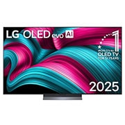 LG 65 tolline LG OLED evo AI C5 4K nuti TV OLED65C51 2025, LG OLED evo AI C5 4K nutiteleri esivaade. Ekraanil on „12 aastat maailma nr. 1 OLED“ kirjaga embleem ja LG OLED evo AI 2025 logo., OLED65C51LA, thumbnail 1