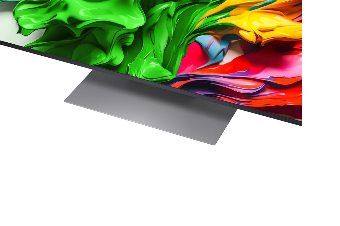 LG 50 tolline LG QNED evo AI 4K nuti TV QNED87 2025, close up view of stand, 50QNED87A3D, thumbnail 4