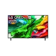 LG 55 tolline LG QNED evo AI MiniLED 4K nuti TV QNED85 2025, LG QNED evo QNED85 TV teleri esivaade, LG QNED evo AI Logo on ülanurgas. LG QNED evo QNED85 TV teler maalib värvikirevaid tekstuure., 55QNED85A3C, thumbnail 1