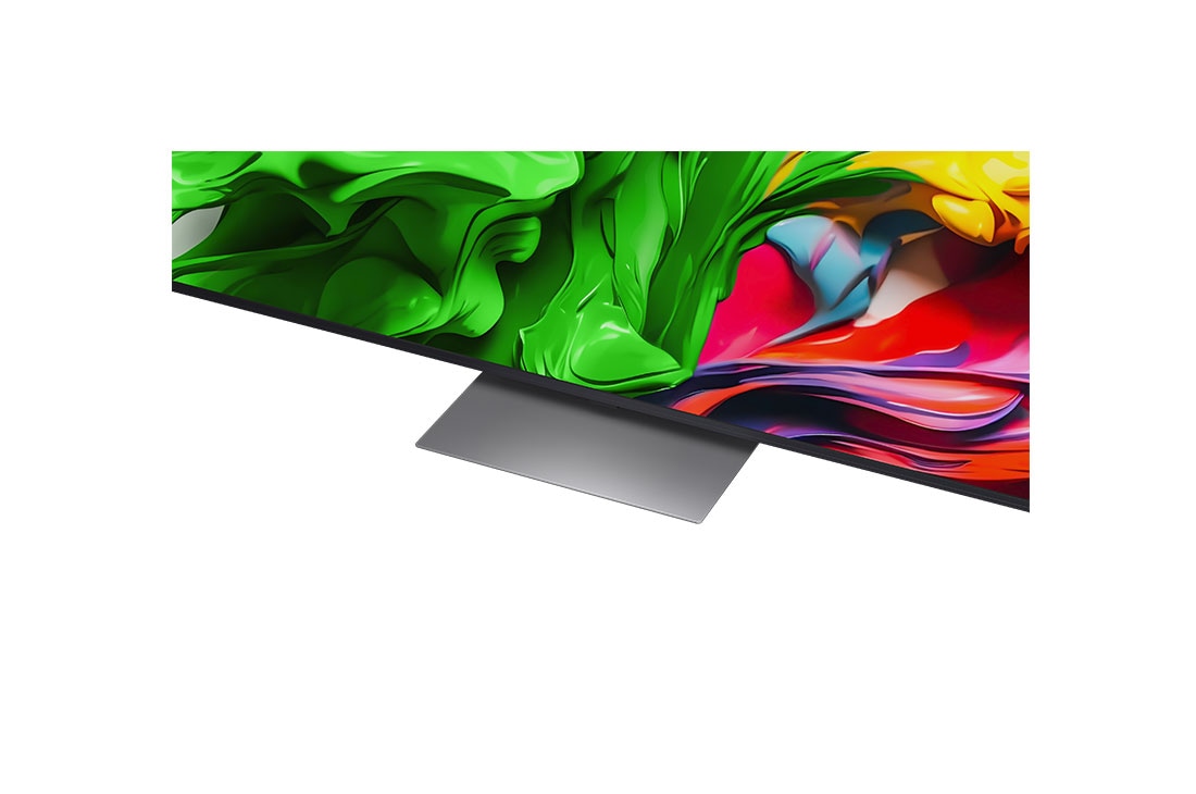 LG 65 tolline LG QNED evo AI MiniLED 4K nuti TV QNED87 2025, LG QNED evo QNED85 TV teleri eest- ja külgvaade, mis näitab selle pikkuse, laiuse, kõrguse ja sügavuse mõõtmeid., 65QNED87A3B, thumbnail 4