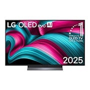 LG 48 tolline LG OLED evo AI C5 4K nuti TV OLED48C52 2025, LG OLED evo AI C5 4K nutiteleri esivaade. Ekraanil on „12 aastat maailma nr. 1 OLED“ kirjaga embleem ja LG OLED evo AI 2025 logo., OLED48C52LA, thumbnail 1