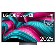 LG 65 tolline LG OLED evo AI C5 4K nuti TV OLED65C52 2025, LG OLED evo AI C5 4K nutiteleri esivaade. Ekraanil on „12 aastat maailma nr. 1 OLED“ kirjaga embleem ja LG OLED evo AI 2025 logo., OLED65C52LA, thumbnail 1
