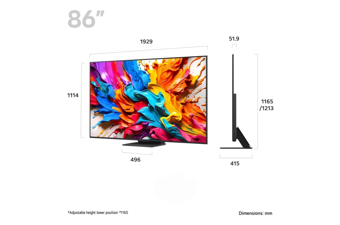 LG Traadita 86 tolline LG QNED evo AI QNED9M MiniLED koos 4K video ja heli ülekandega, Perekond istub diivanil ja vaatab LG QNED TV telerit, mis on kinnitatud LG Soundbar ribakõlari kohale seinale. Zero Connect Box asub kohvilaua sees., 86QNED9MA3B, thumbnail 15