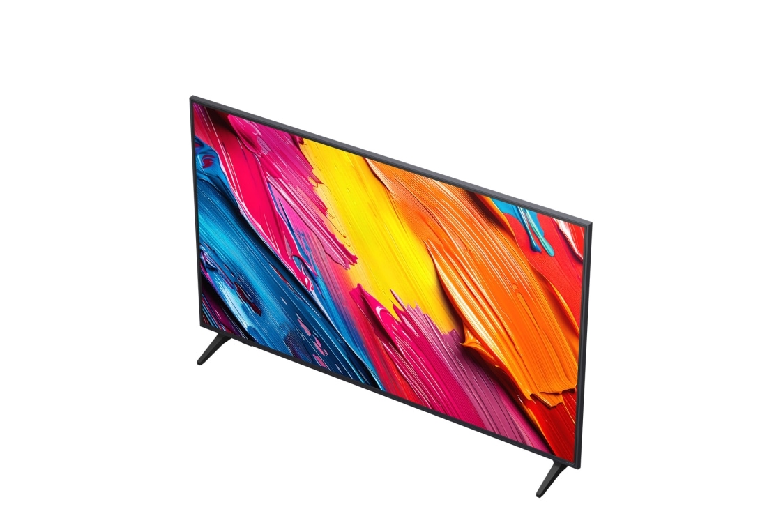 LG 55 tolline LG QNED AI 4K nuti TV QNED7E 2025, ülanurgas on LG QNED Al logo. LG QNED TV teler maalib värvikirevaid tekstuure., 55QNED7EA6B, thumbnail 7