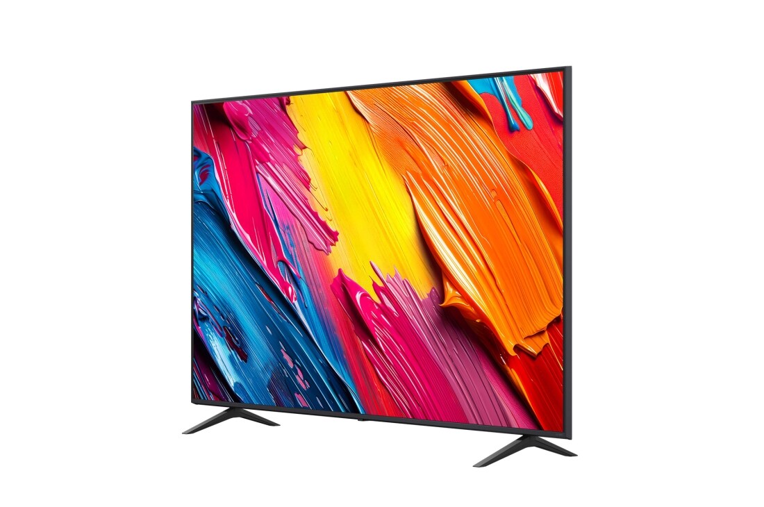 LG 75 tolline LG QNED AI 4K nuti TV QNED7E 2025, ülanurgas on LG QNED Al logo. LG QNED TV teler maalib värvikirevaid tekstuure., 75QNED7EA6B, thumbnail 5