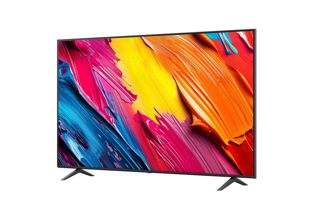 LG 75 tolline LG QNED AI 4K nuti TV QNED7E 2025, ülanurgas on LG QNED Al logo. LG QNED TV teler maalib värvikirevaid tekstuure., 75QNED7EA6B, thumbnail 6