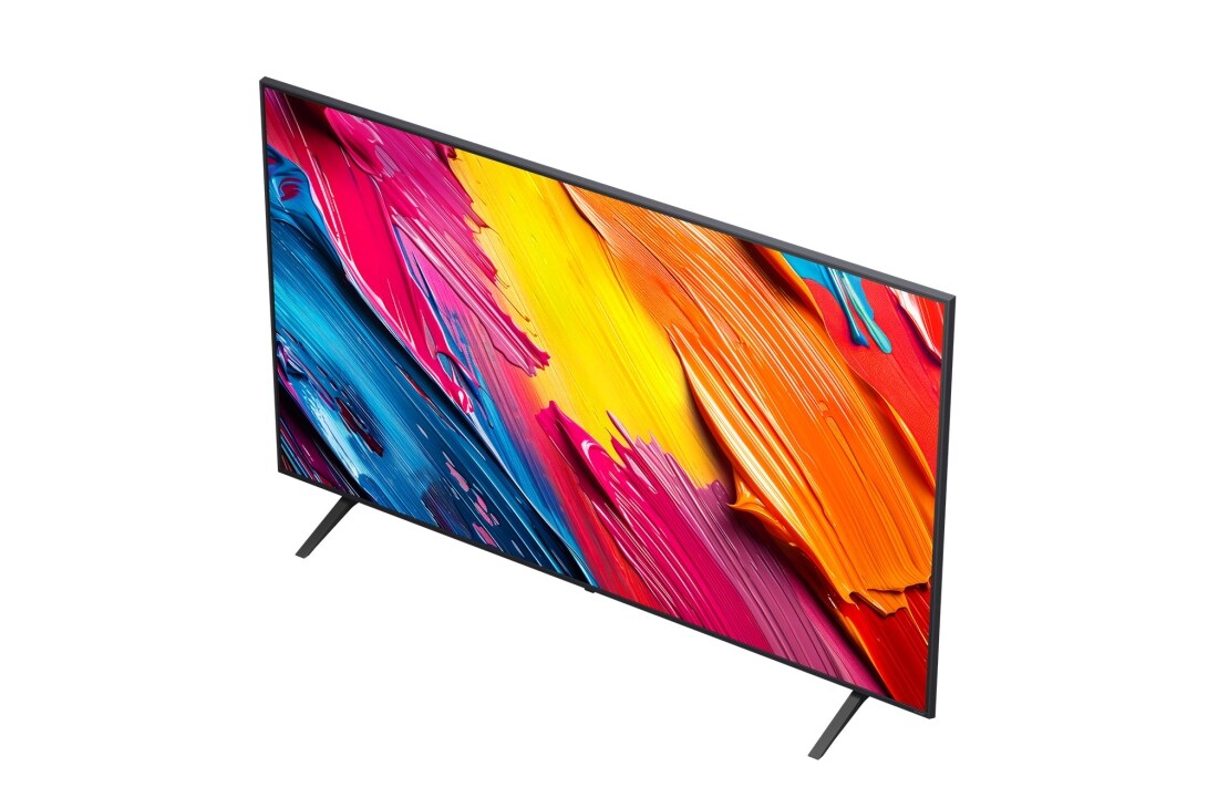 LG 75 tolline LG QNED AI 4K nuti TV QNED7E 2025, ülanurgas on LG QNED Al logo. LG QNED TV teler maalib värvikirevaid tekstuure., 75QNED7EA6B, thumbnail 7
