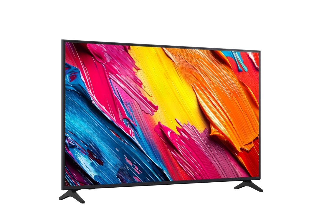 LG 50 tolline LG QNED AI 4K nuti TV QNED7E 2025, ülanurgas on LG QNED Al logo. LG QNED TV teler maalib värvikirevaid tekstuure., 50QNED7EA6B, thumbnail 2