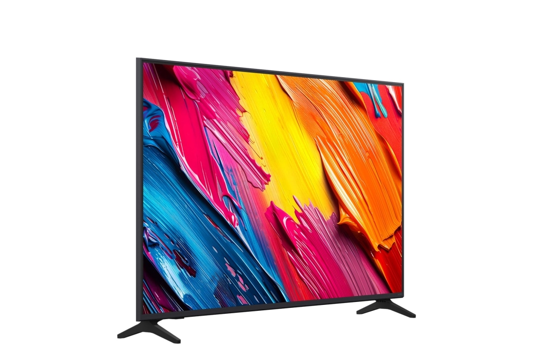LG 50 tolline LG QNED AI 4K nuti TV QNED7E 2025, ülanurgas on LG QNED Al logo. LG QNED TV teler maalib värvikirevaid tekstuure., 50QNED7EA6B, thumbnail 3