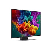 LG 50-tolline LG QNED evo AI Mini-LED QNED86 4K nuti TV 2026, LG QNED evo AI QNED85 Mini LED , kujutatud ees- ja külgvaates, toob esile 100-tollise ekraani laiusega 2230 millimeetrit (mm), ekraani kõrgusega 1277 millimeetrit (mm), kõrgusega alusega 1374/1338 mil, 50QNED86B3B, thumbnail 3
