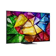 LG 75 tolline LG Mini RGB evo AI 4K nuti TV 2026, LG Mini RGB evo AI MRGB85 eestvaade, mis ilmus 2026. aastal, kuvab peenikese musta raamiga ja lühikeste jalgadega teleri, mille ekraanil särab elav, kristalliselge pilt teravalt piiritletud mitmevärvi, 75MRGB88B3B, thumbnail 2