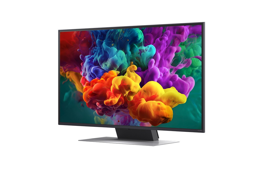 LG 43-tolline LG QNED evo AI Mini-LED QNED86 4K nuti TV 2026, LG QNED evo AI QNED85 Mini LED toob Mini LED koos Precision Dimming Pro-ga esile poolitatud virmaliste valguses liustikumäestiku stseeni kaudu, võrreldes tavalist LED-i sügavamate mustade ja viimistle, 43QNED86B3B, thumbnail 6
