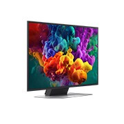 LG 43-tolline LG QNED evo AI Mini-LED QNED86 4K nuti TV 2026, LG QNED evo AI QNED85 Mini LED , kujutatud ees- ja külgvaates, toob esile 100-tollise ekraani laiusega 2230 millimeetrit (mm), ekraani kõrgusega 1277 millimeetrit (mm), kõrgusega alusega 1374/1338 mil, 43QNED86B3B, thumbnail 3