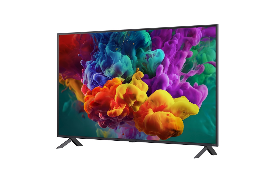 LG 55-tolline LG QNED evo AI Mini-LED QNED85 4K nuti TV 2026, LG QNED evo AI QNED85 Mini LED toob Mini LED koos Precision Dimming Pro-ga esile poolitatud virmaliste valguses liustikumäestiku stseeni kaudu, võrreldes tavalist LED-i sügavamate mustade ja viimistle, 55QNED85B3B, thumbnail 6